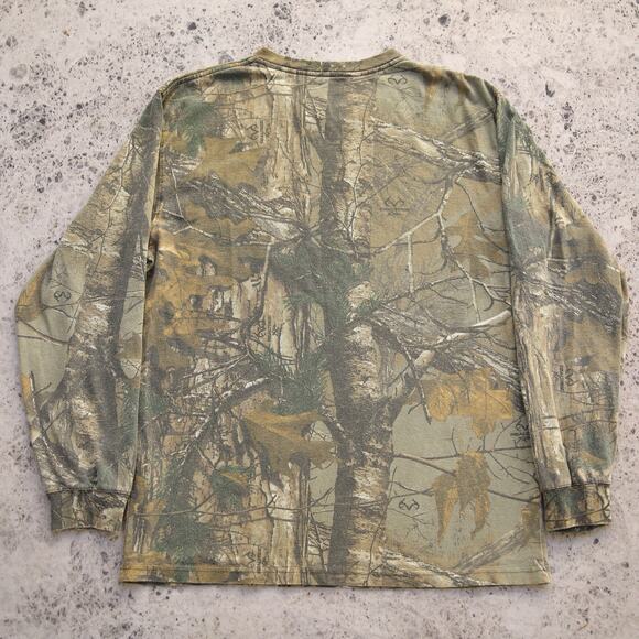 Vintage Carhartt K285 977 Realtree FADED Camo Long Sleeve Pocket Shirt Small - Picture 2 of 11